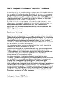 GSM-R - ein digitales Funknetz für die europäischen Eisenbahnen