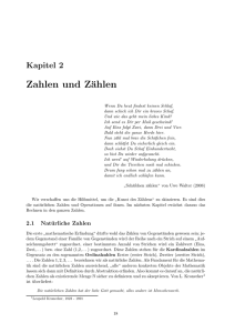 Zahlen und Zählen