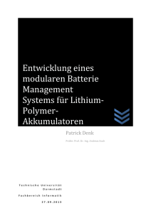 Entwicklung eines modularen Batterie Management Systems für