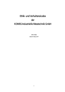 und Verhaltenskodex - KOMEG Industrielle Messtechnik GmbH