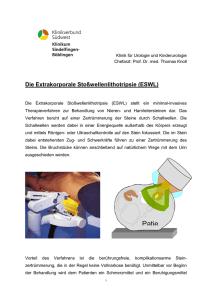 Die Extrakorporale Stoßwellenlithotripsie (ESWL)