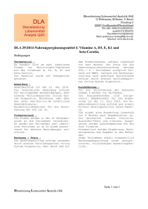 Dienstleistung Lebensmittel Analytik GbR DLA 29/2014 - dla