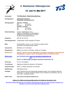 6. Steinbacher Altkönigturnier 13. und 14. Mai 2017