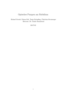 Optisches Pumpen am Rubidium
