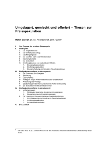 Thesen zur Preisspekulation, TU 2011 125 ff.