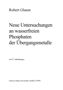 Neue Untersuchungen an wasserfreien Phosphaten der