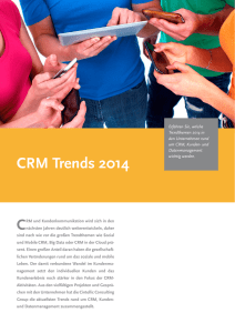 CRM Trends 2014 - Cintellic Consulting Group