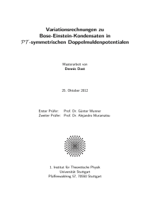 Variationsrechnungen zu Bose-Einstein