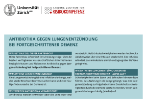 Antibiotika gegen Lungenentzündung bei