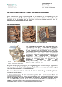 Merkblatt nach Stabilisationen - Physiotherapie