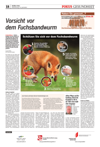 Vorsicht vor dem Fuchsbandwurm 23.07.2015