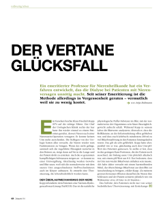 DER VERTANE GLüCKSFALL