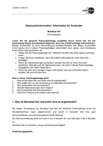 Gebrauchsinformation: Information für Anwender 1. Was