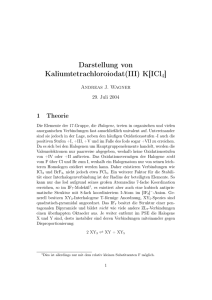 Darstellung von Kaliumtetrachloroiodat(III) K[ICl4]