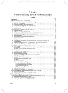 2. Kapitel Umstrukturierung durch Betriebsänderungen