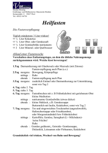 Heilfasten - VitalMarkt Mensing