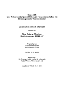 Carpool21: Eine Webanwendung zum Bilden von