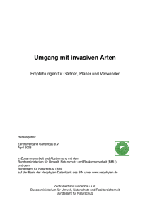 Umgang mit invasiven Arten