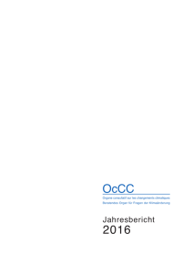Der Jahresbericht 2016 des OcCC ist verfügbar