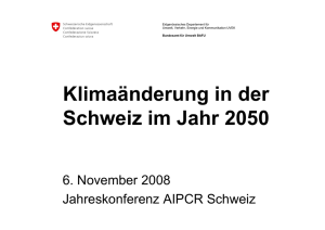 Klimaänderung in der Schweiz im Jahr 2050