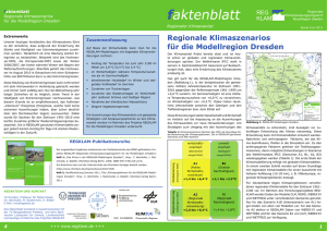 Regionale Klimaszenarios für die Modellregion Dresden