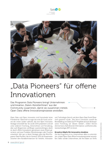 „Data Pioneers“ für offene Innovationen