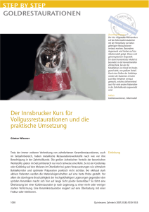 Der Innsbrucker Inlay Kurs und die praktische Umsetzung