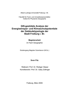 GIS-gestützte Analyse der Energieeinspar