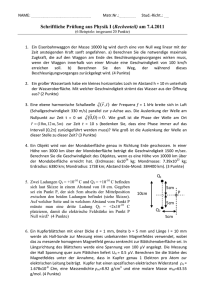 Prüfung Physik I 07042011