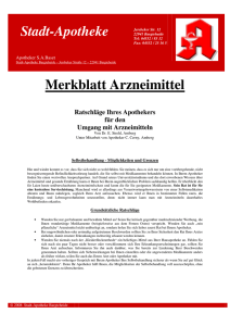 Merkblatt Arzneimittel - Stadt