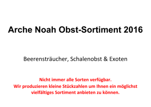 Arche Noah Obst-Sortiment 2016