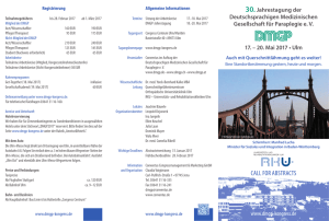 Call for abstraCts - 30. Jahrestagung der Deutschsprachigen