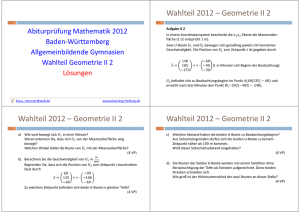 Wahlteil 2012 – Geometrie II 2 Wahlteil 2012