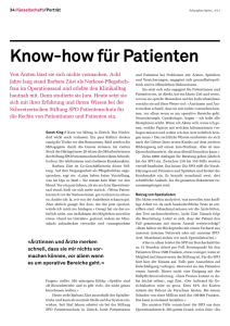 Know-how für Patienten