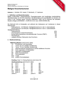 Maligne Knochentumore des Erwachsenen (Stand: Juli