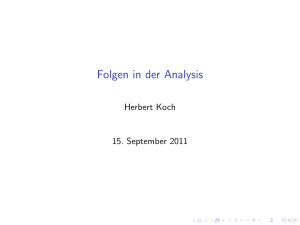 Folgen in der Analysis