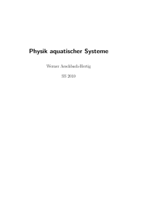 Physik aquatischer Systeme