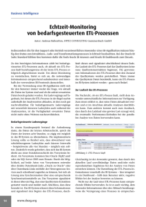 Echtzeit-Monitoring von bedarfsgesteuerten ETL-Prozessen