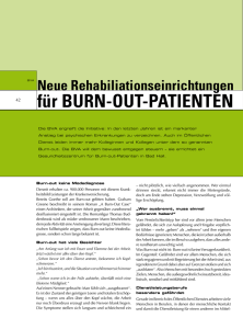 für BuRN-out-PatieNteN