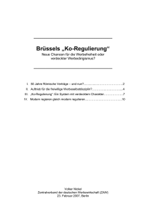 Ko-Regulierung und EU-1-07 - Zentralverband der deutschen