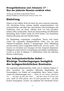 (Evangelikalismus und Johannes 17