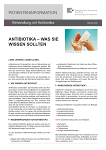 Patienteninformation "Behandlung mit Antibiotika"