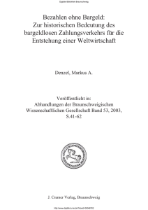 Bezahlen ohne Bargeld: Zur historischen Bedeutung des