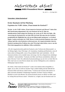 Naturschutz aktuell - NABU Kreisverband Limburg