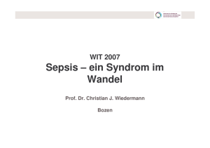 Sepsis – ein Syndrom im Wandel