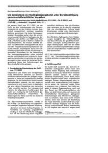Die Behandlung von Niedrigpreisangeboten unter Ber&uuml;cksichtigung
