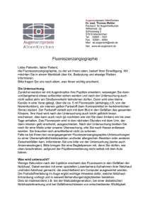 Patientenaufklärung zur Fluoreszenzangiographie