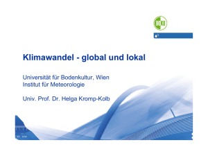 Klimawandel - global und lokal