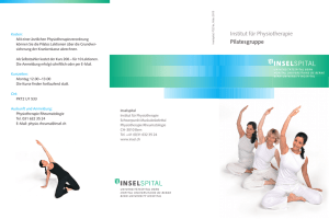 Flyer Pilates für Patient/-innen