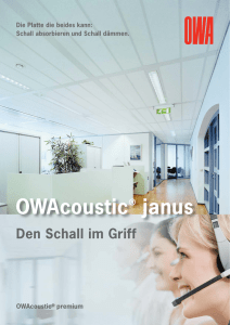 OWAcoustic® janus - Odenwald Faserplattenwerk GmbH